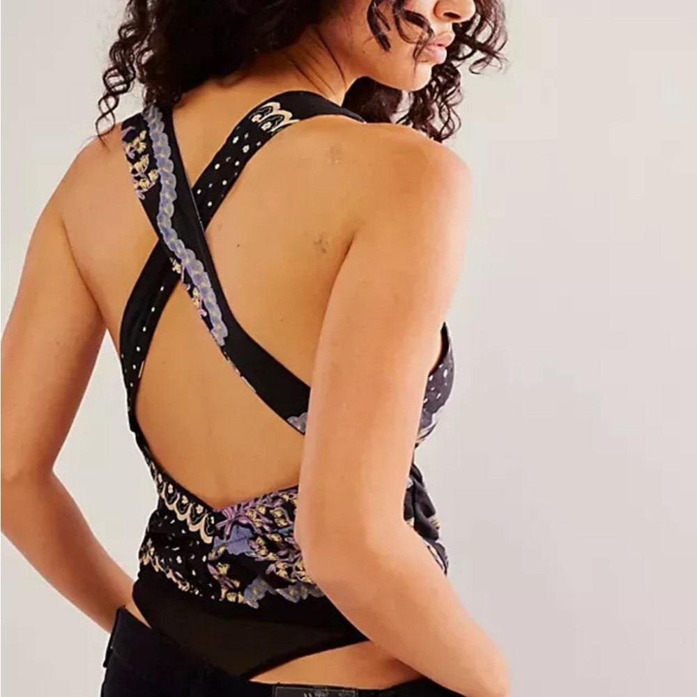 Free People Sweet Thing Patterned Bodysuit - Picture 3 of 7